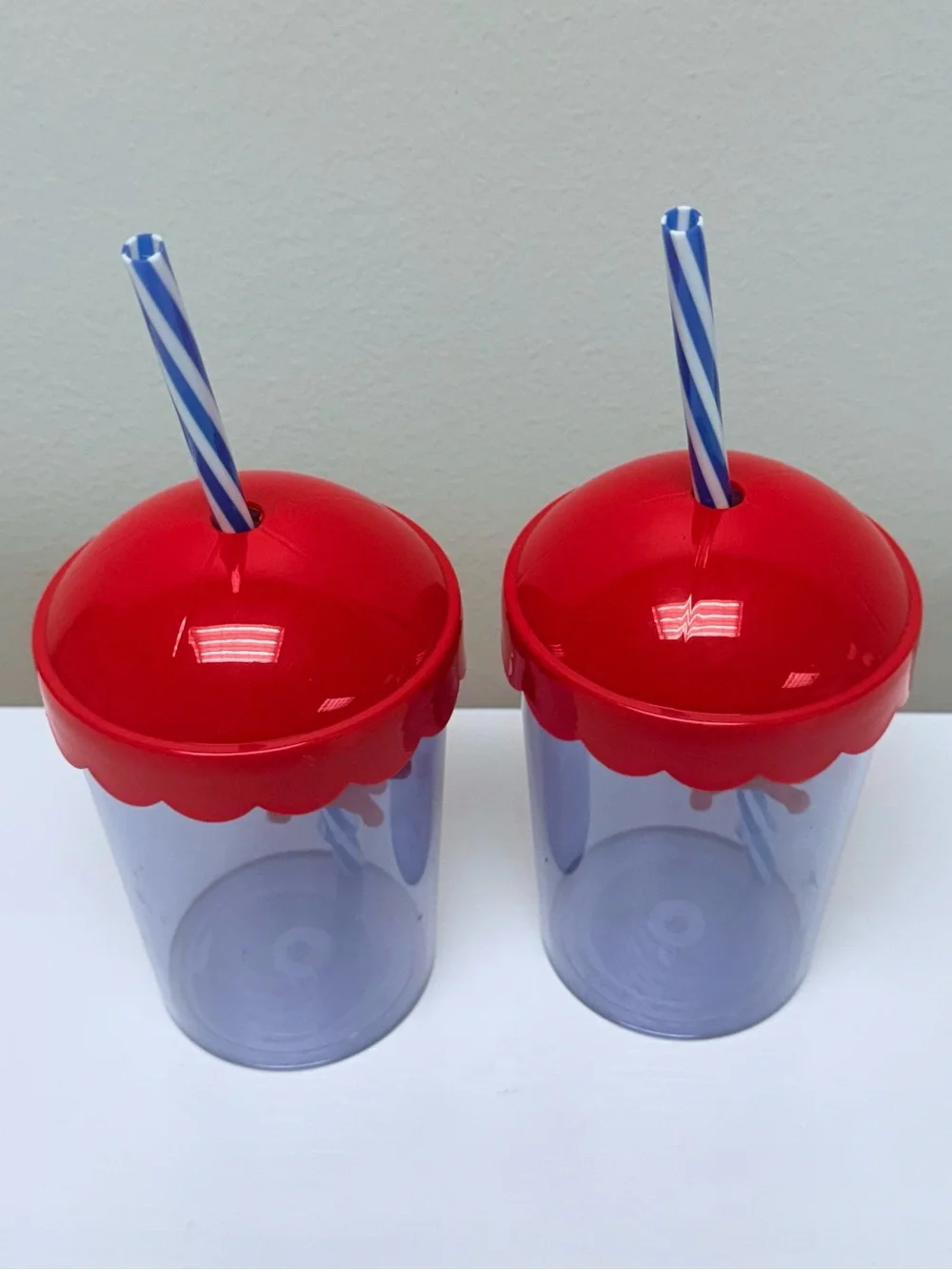 Set of 2 Red Carousel Pony Tumbler Cups with Straws - Target Bullseye Drinkware